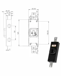 Serratura ferroglietto verticale sx 252 moia
