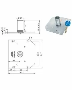 Cilindro pompa mm 60 d 30 j175/a4 moia