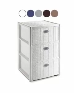 Cassettiera p.3 elegance bian. 40x40 h 60 stefanpl