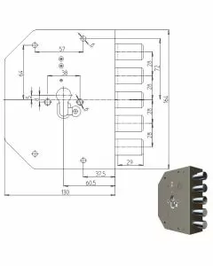 Serratura sic.semplice sx cil. 2000pe cr