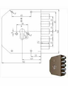 Serratura sic.semplice sx cil. 2000pe mc cr
