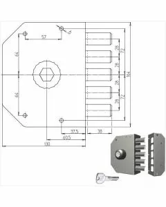 Serratura sic.semplice sx pompa 3000p cr
