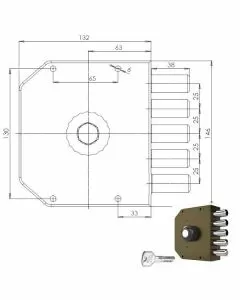 Serratura sic.semplice dx pompa 3000 mc cr