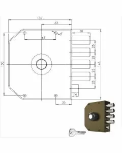 Serratura sic.semplice dx pompa 3050 mc cr