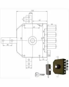 Serratura sic.quintuplice dx pompa 3350 mc cr