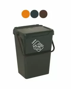 Bidone biosystem marrone l 35 cm 36x40 h 42