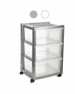 Cassettiera p.3 libera silver 40x40 h 63 stefanpl