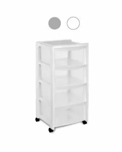 Cassettiera p.4 libera bianca 40x40 h 80 stefanpl