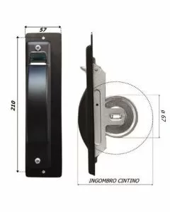 Avvolgitore interasse 210 m 10,0 semincasso placca