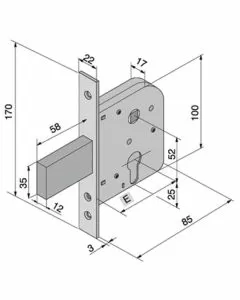 Serratura inf.ferro 070.50.00.0 welka