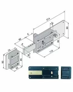 Serratura ferroglietto 6 mandate 012.60.50.1 welka