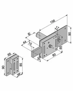 Serratura ferroglietto 4 mandate 011.45.50.1 welka