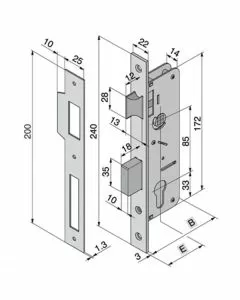 Serratura inf.legno 015.60.00.0 welka