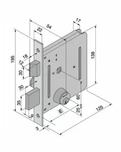 Serratura inf.ferro 605.00.00 050.50.00.0 welka