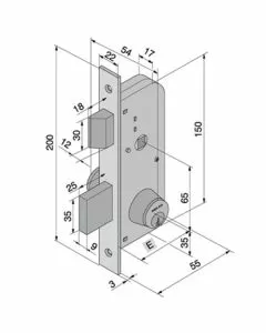 Serratura inf.ferro 605.00.00 060.30.00.0 welka