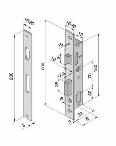 Serratura inf.all f16 111.15.01.0 welka