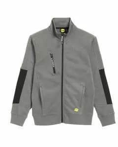 Felpa sweatshirt fz grigia m litework diadora