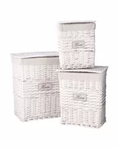 Cestone vimini rettangolare beira pz 3 ad