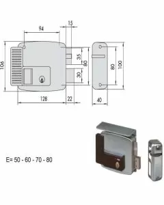 Elettroserratura app.ferro dx 11761-60-1 cisa