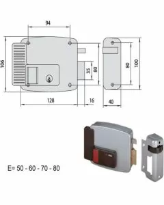 Elettroserratura app.legno dx 11611-60-1n7 cisa