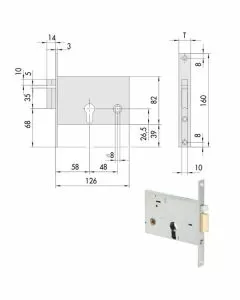Elettroserratura inf.fasce all dx 14010-60-1 cisa