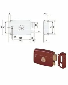 Serratura app.legno dx 50171-60-1 cisa
