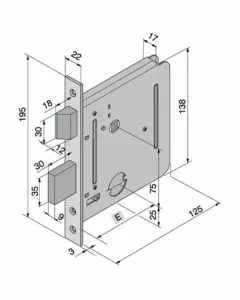 Serratura inf.ferro 054.50.00.0 welka