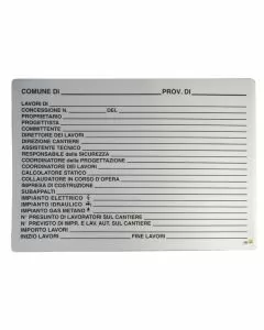 Cartello concessione edilizia 138x 88 plastica