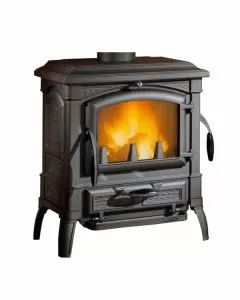 Stufa legna ghisa isetta nera nordica