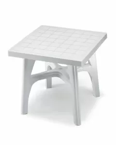 Tavolo resina quadromax bianco 80x 80 1015 scab