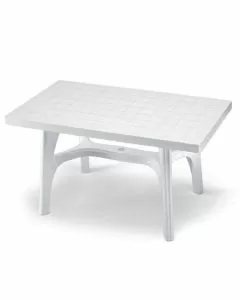 Tavolo resina rettang.bianco 140x 80 1067 scab