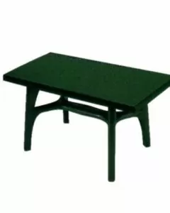 Tavolo resina rettang.verde 140x 80 1061 scab