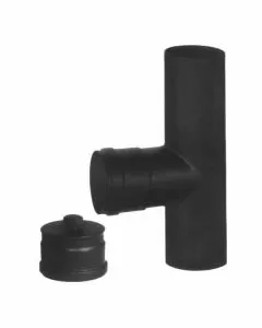 Gomito t acciaio 8 nero 2mm pellet ala