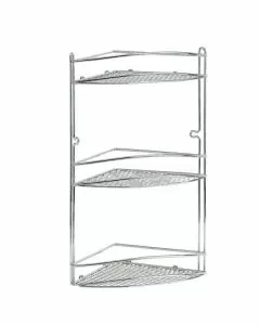 Mensola bagno cromo star angolare 21x21 h 46 artex