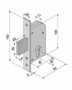 Serratura inf.ferro 063.30.00.0 welka
