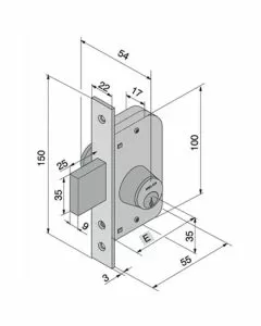 Serratura inf.ferro 605.00.00 066.30.00.0 welka