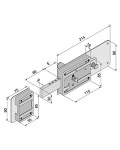 Serratura ferroglietto 6 mandate 012.60.80.1 welka