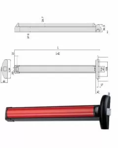 Maniglione fast touch 84 lat+vert 59811-11-0 cisa