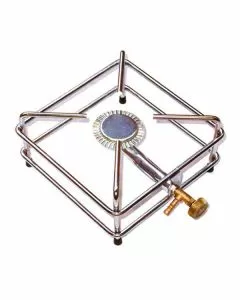 Fornellone gas gpl 4 piedi cromato 22x22