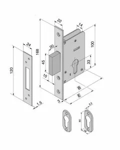 Serratura inf.legno 020.70.00.0 welka