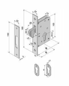 Serratura inf.legno 025.60.00.0 welka