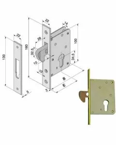 Serratura inf.legno 025.30.00.0 welka