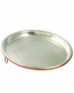 Teglia rame cm 45 h 2,0 cu artigiana