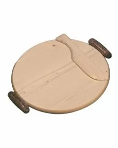 Tagliere legno tondo coltello cm 35 checco