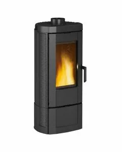 Stufa legna ghisa candy nera nordica