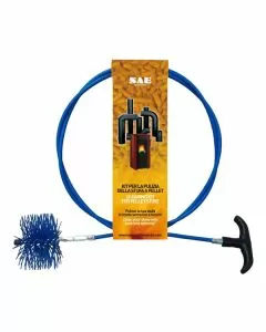 Scovolo tubi pellet nylon tondo mm 80 kit