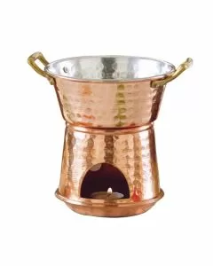 Fornellino bagna cauda ram.cm 14 h 17 cu artigiana