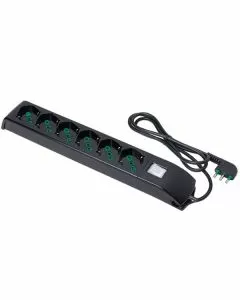 Multipresa 6x2pt sk int af nero fido 410241 fme