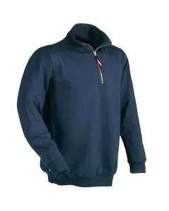 Felpa zip corta blu xl verena issa