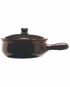 Casseruola 1 manico coperchio cm 19 bruna coli'